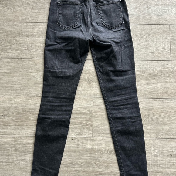 J BRAND Maria High Rise Skinny Jeans - Black Denim - Size 27 - Picture 3 of 9